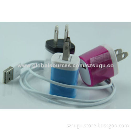 2014 cut cell phone travel charger with UL, FCC & CE certifications